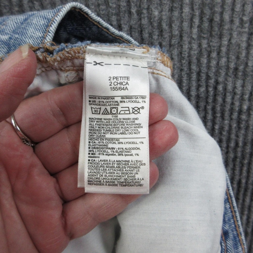 Old Navy Jeans Womens 2 Petite Blue Baggy Wide-Leg High Rise Denim 28x28.5* NWT - Picture 12 of 16